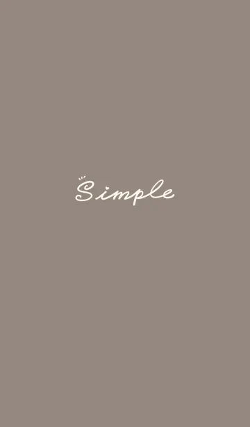 [LINE着せ替え] Simple Color J-Grey Brown (Be5)の画像1