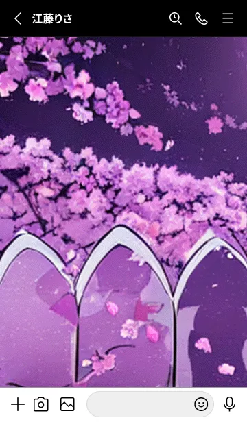 [LINE着せ替え] 月光夜桜#CC012。の画像2