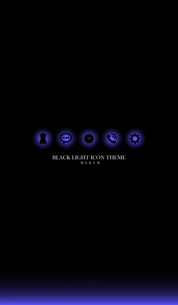 [LINE着せ替え] BLACK LIGHT ICON THEME-MEKYM 51の画像1