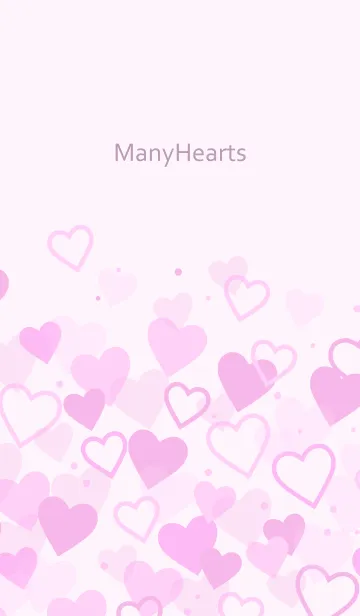 [LINE着せ替え] Many Hearts-PURPLEの画像1