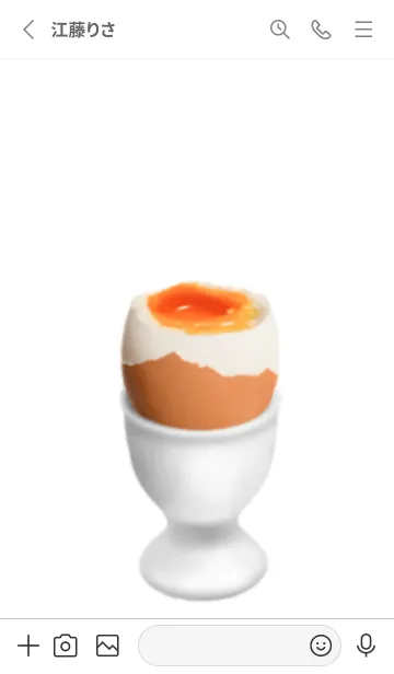 [LINE着せ替え] ゆで たまご です 朝食の画像2