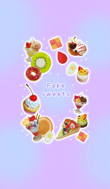 [LINE着せ替え] Fake sweets★purple&blue Revisedの画像1