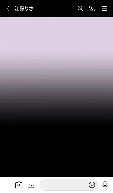 [LINE着せ替え] Black & Pale Purple Theme V3 (JP)の画像2