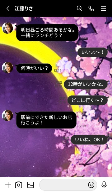 [LINE着せ替え] 月光夜桜#CD03。の画像3