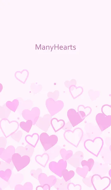 [LINE着せ替え] Many Hearts-PURPLE 2の画像1