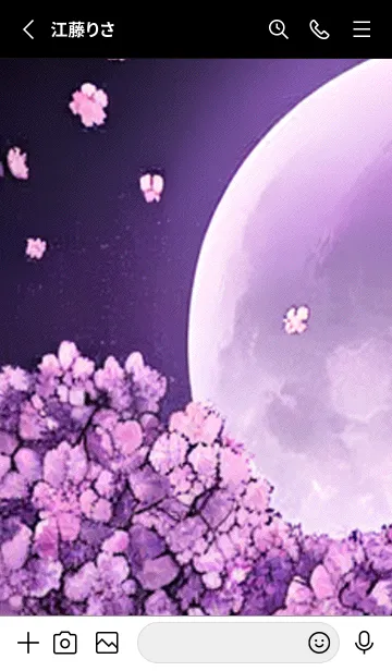 [LINE着せ替え] 月光夜桜#CD01。の画像2
