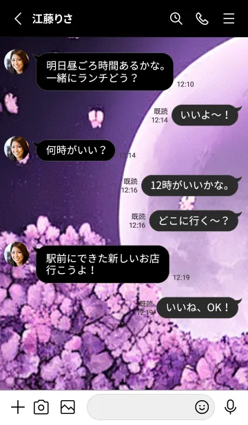 [LINE着せ替え] 月光夜桜#CD01。の画像3