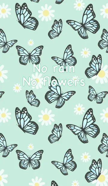 [LINE着せ替え] Pastel green butterfly themeの画像1