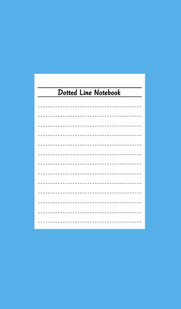 [LINE着せ替え] 点線ノートの着せかえ/ブルーの画像1