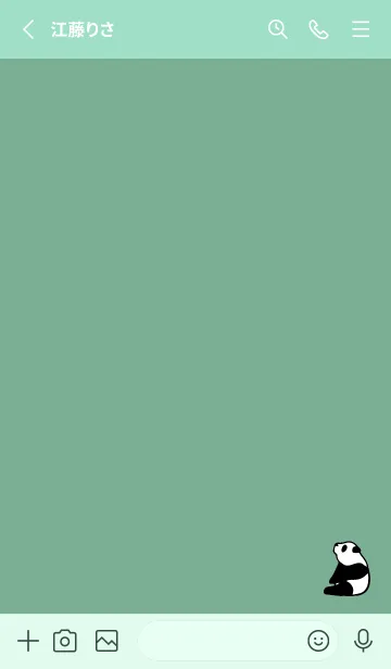[LINE着せ替え] ミントグリーン : パンダの着せ替えの画像2