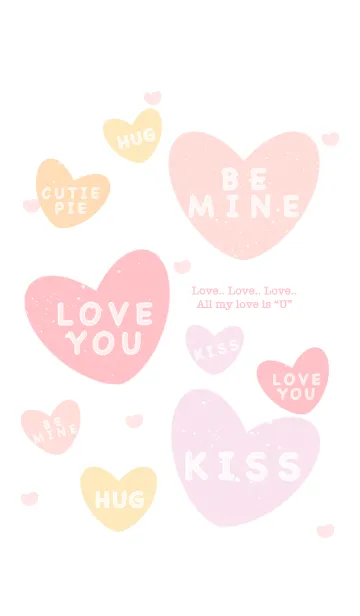 [LINE着せ替え] Wonderful pastel heartの画像1