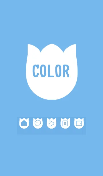 [LINE着せ替え] blue color R16の画像1