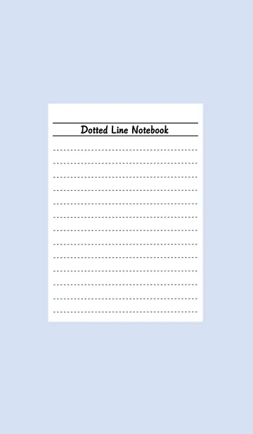 [LINE着せ替え] 点線ノートの着せかえ/ブルーグレイの画像1