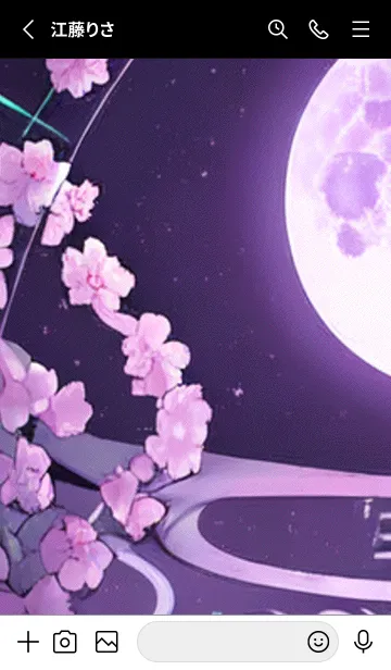 [LINE着せ替え] 月光夜桜#CD031。の画像2