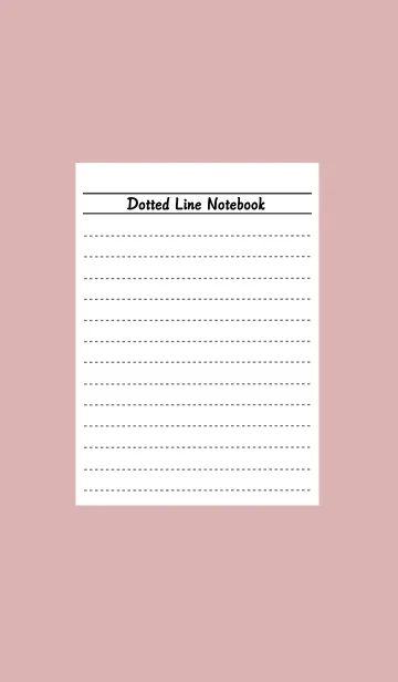 [LINE着せ替え] 点線ノートの着せかえ/くすみピンクの画像1