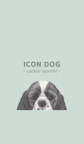 [LINE着せ替え] ICON DOG - コッカー - PASTEL GR/02の画像1