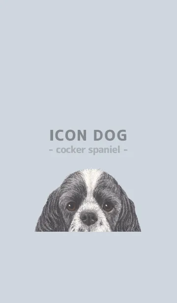 [LINE着せ替え] ICON DOG - コッカー - PASTEL BL/02の画像1