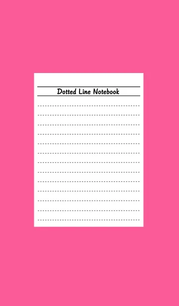 [LINE着せ替え] 点線ノートの着せかえ/ショッキングピンクの画像1