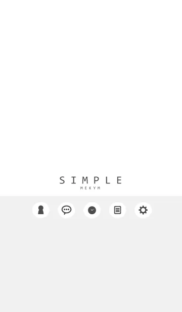 [LINE着せ替え] SIMPLE ICON-WHITE 10の画像1