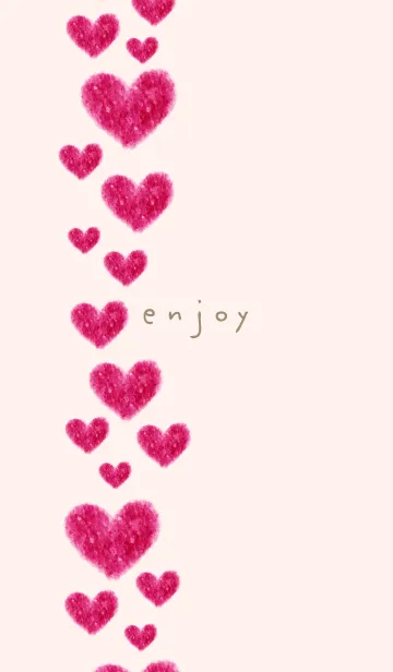 [LINE着せ替え] ハート 縦に17の画像1