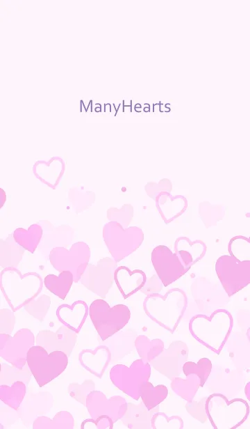 [LINE着せ替え] Many Hearts-PURPLE 4の画像1