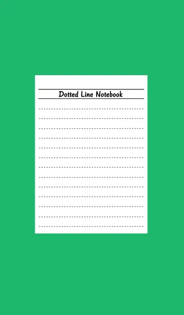 [LINE着せ替え] 点線ノートの着せかえ/グリーン/ホワイトの画像1