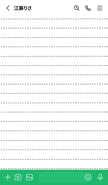 [LINE着せ替え] 点線ノートの着せかえ/グリーン/ホワイトの画像2