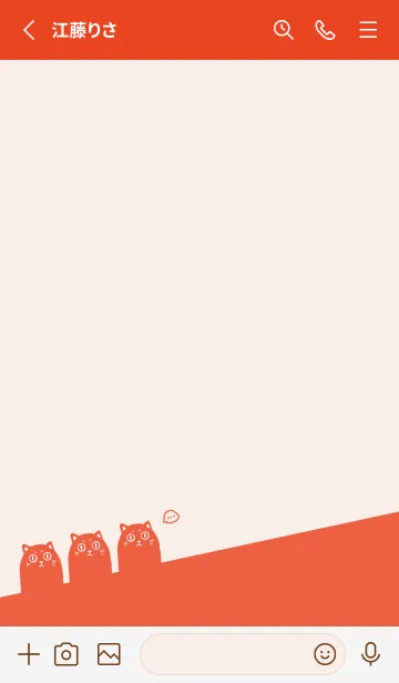 [LINE着せ替え] CAT. J-Light gray reddish orange (Re2)の画像2