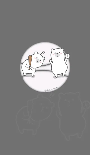 [LINE着せ替え] Here Comes Bears J-Grey (Pu3)の画像1