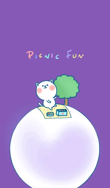 [LINE着せ替え] Picnic Fun J-Purple (Pu1)の画像1