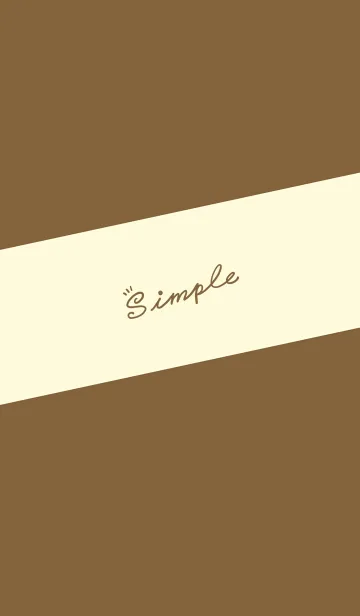 [LINE着せ替え] Simple Lines J-Brown (Ye2)の画像1