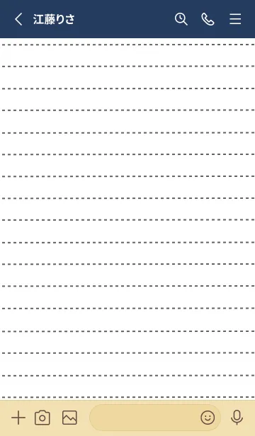 [LINE着せ替え] 点線ノートの着せかえ/ネイビーブルーの画像2