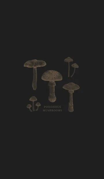 [LINE着せ替え] POISONOUS MUSHROOMS / 黒&金の画像1