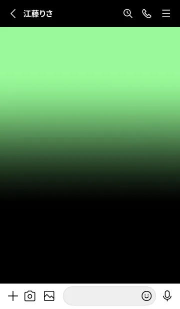 [LINE着せ替え] Black & Pale Green Theme V3 (JP)の画像2