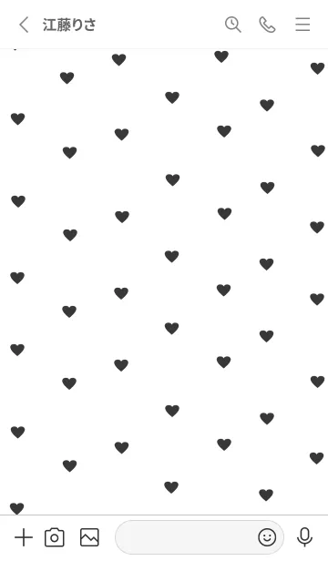 [LINE着せ替え] pattern_heart (white)の画像2