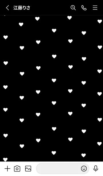[LINE着せ替え] pattern_heart (black)の画像2