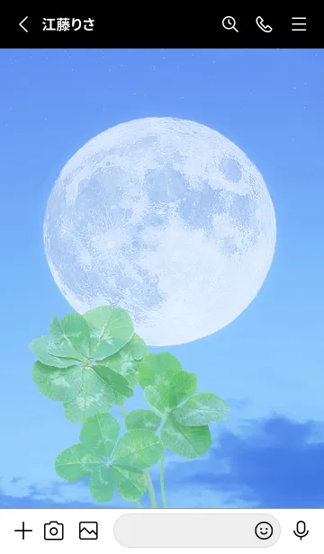 [LINE着せ替え] Lucky Clovers #Full Moon 16の画像2