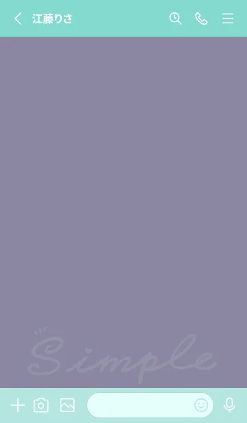 [LINE着せ替え] Simple Color J-gray purple (Gr8)の画像2
