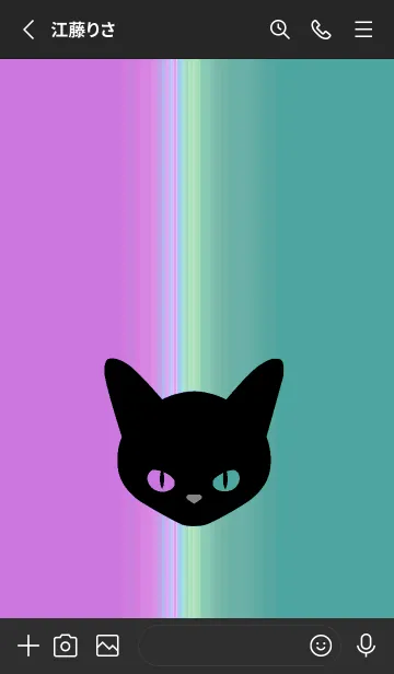 [LINE着せ替え] ブラック キャット 123の画像2