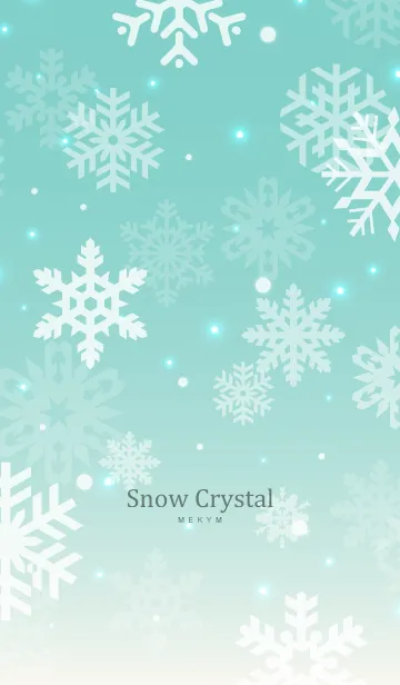 [LINE着せ替え] Snow Crystal-EMERALD GREEN.MEKYM 30の画像1