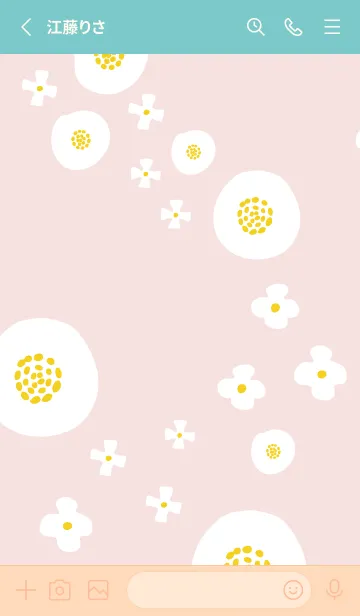 [LINE着せ替え] 3種の白い花20の画像2