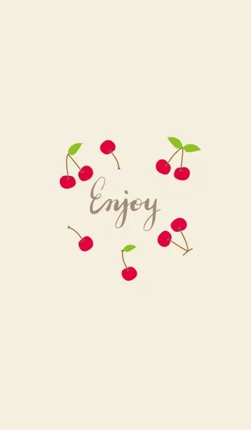 [LINE着せ替え] さくらんぼ シンプルかわいい5の画像1