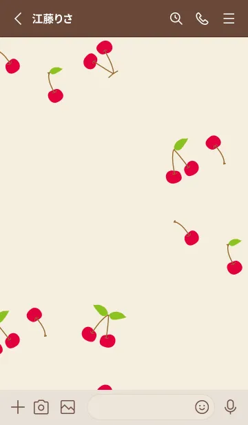 [LINE着せ替え] さくらんぼ シンプルかわいい5の画像2