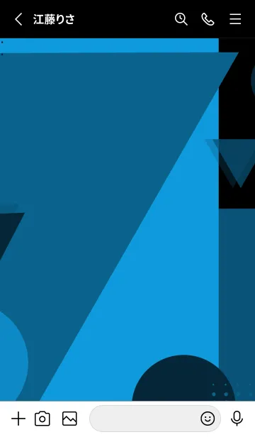 [LINE着せ替え] Geometric Retro   Blue Blackの画像2
