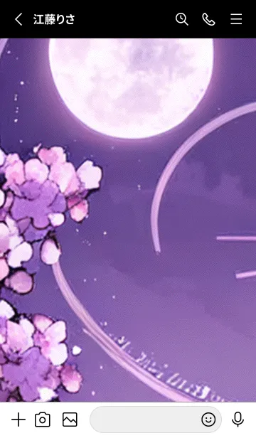 [LINE着せ替え] 月光夜桜#CG012。の画像2