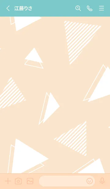 [LINE着せ替え] かわいい白三角19の画像2