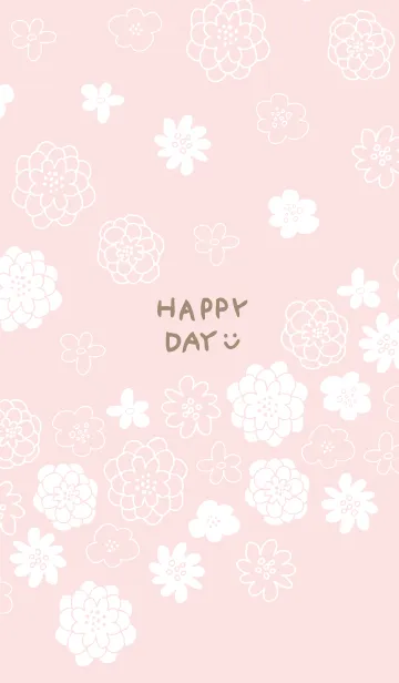 [LINE着せ替え] 大人シンプル白いお花30の画像1