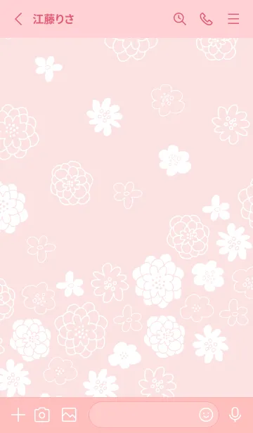 [LINE着せ替え] 大人シンプル白いお花30の画像2