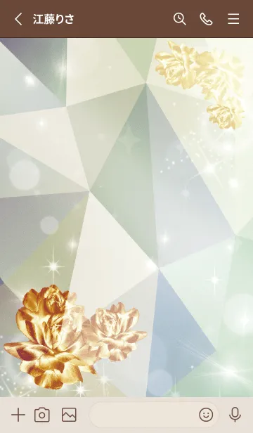 [LINE着せ替え] カーキ : 運気上昇！クリスタルローズの画像2