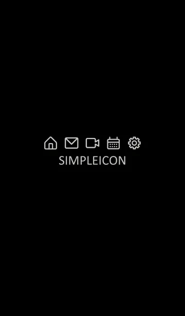 [LINE着せ替え] SIMPLE ICON -BLACK- 6の画像1